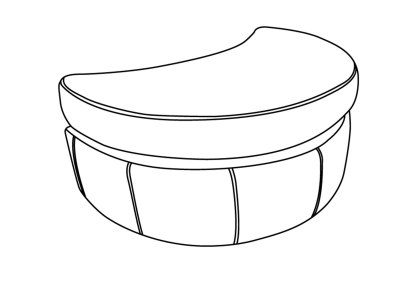 Dalton - Halfmoon Footstool Dalton - Halfmoon Footstool