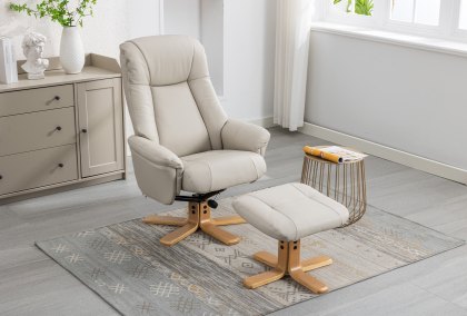 Harlem Swivel Recliner with Footstool