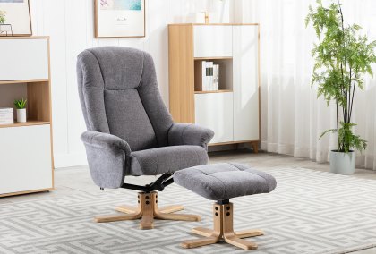 Harlem - Swivel Recliner with Footstool Harlem - Swivel Recliner with Footstool