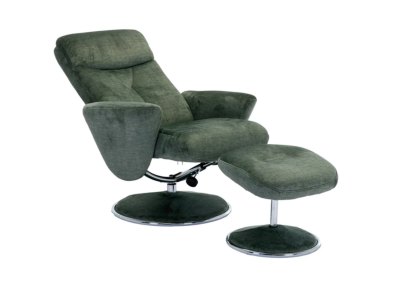 Palmdale Swivel Recliner with Footstool