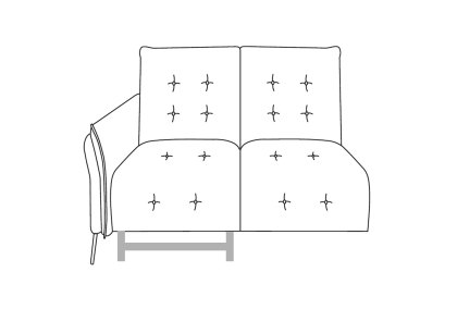 Bolero - 1 Arm 1 Recliner Loveseat Bolero - 1 Arm 1 Recliner Loveseat