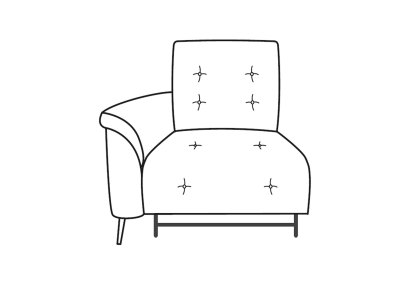 Tempest - 1 Arm 1 Seater Tempest - 1 Arm 1 Seater