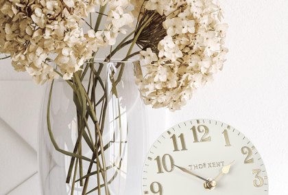 6'' Arabic Mantel Clock Oatmeal