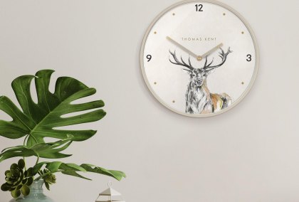 12'' Wild Stag Wall Clock