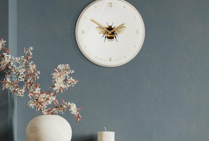 12'' Bee In Bloom Wall Clock