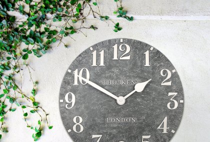 20" Outdoor Wall Clock Arabic Cement