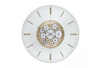 21" Clocksmith Wall Clock Cog Ivory