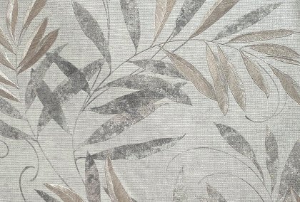 Luxury Leaf Soft Silver Wallpaper