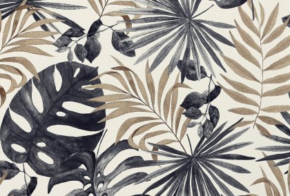 Jungle Wall Black/Gold Wallpaper