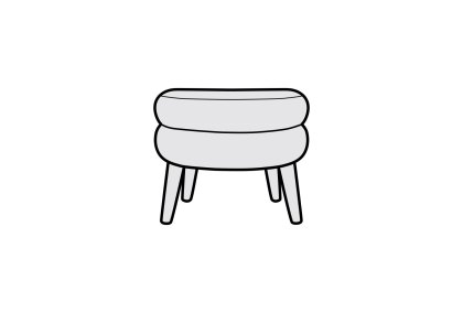 Saffron - Halfmoon Footstool Saffron - Halfmoon Footstool