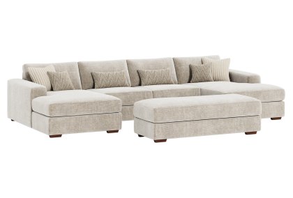 Heath - Large U Shaped Cinema Chaise with Stool Heath - Large U Shaped Cinema Chaise with Stool