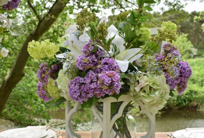 Shabby Green Single Hydrangea