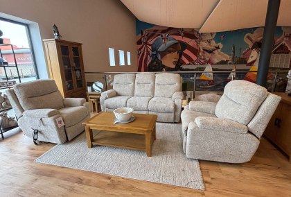 Toronto 3 Seater, Power Armchair, and Lift & Rise Armchair Bundle Toronto 3 Seater, Power Armchair, and Lift & Rise Armchair Bundle
