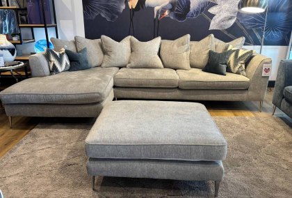 Lucciano Bundle - Large Chaise Sofa & Footstool Lucciano Bundle - Large Chaise Sofa & Footstool