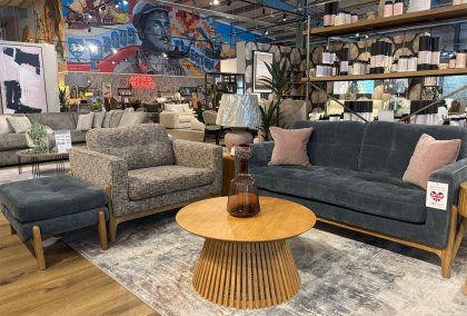 Solberge Bundle - Medium Sofa, Armchair, and Footstool Solberge Bundle - Medium Sofa, Armchair, and Footstool