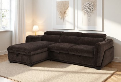 Atlanta - Chaise Sofabed (Cocoa) Atlanta - Chaise Sofabed (Cocoa)