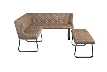 Houghton - Tan Corner Dining Bench Set Houghton - Tan Corner Dining Bench Set