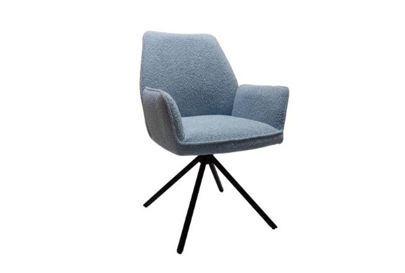 Uxbridge Dining Chair - Light Blue Boucle