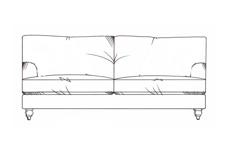 Sowerby Medium Sofa - Line Art