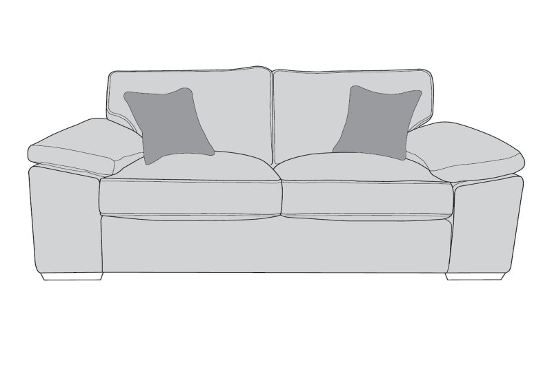 Detroit 3 Seater Sofa - Line Art