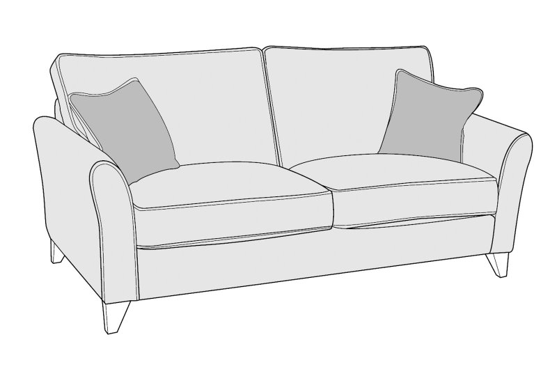 Fairbourne 3 Seater Sofa - Line Art