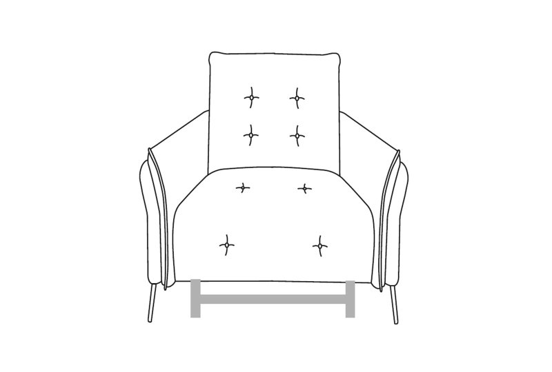 Bolero Small Armchair Powered - Line Art