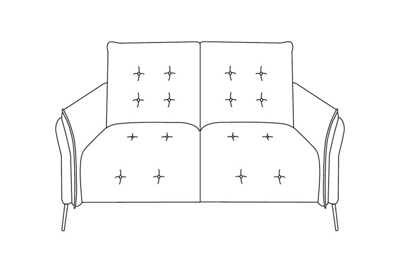 Bolero Sofa Static - Line Art