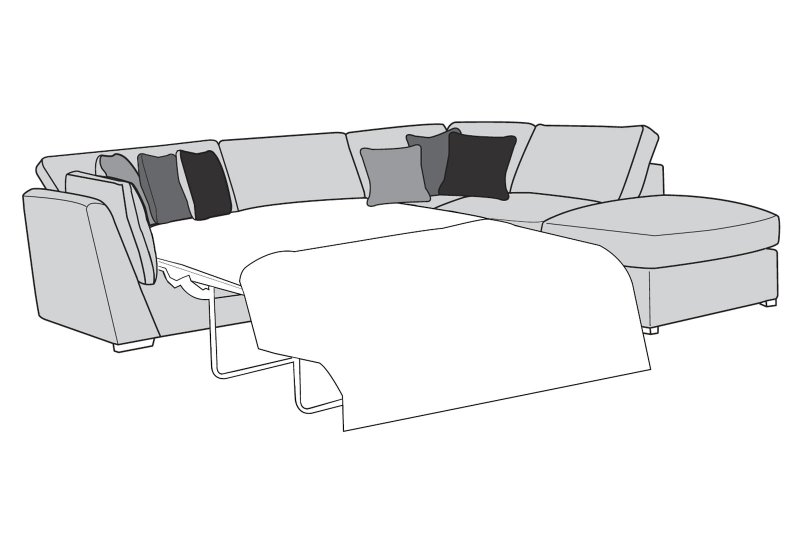 Pavia Corner Chaise Group Including Sofabed