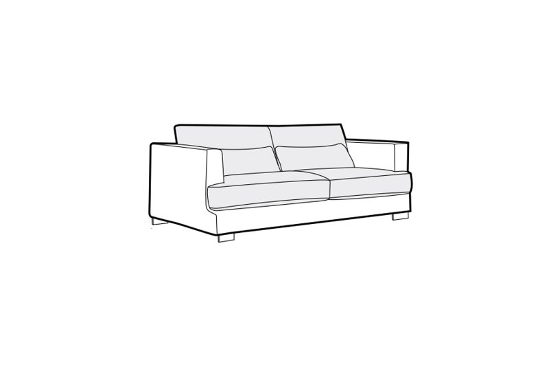 Brennan 2 Seater Sofa - Line Art