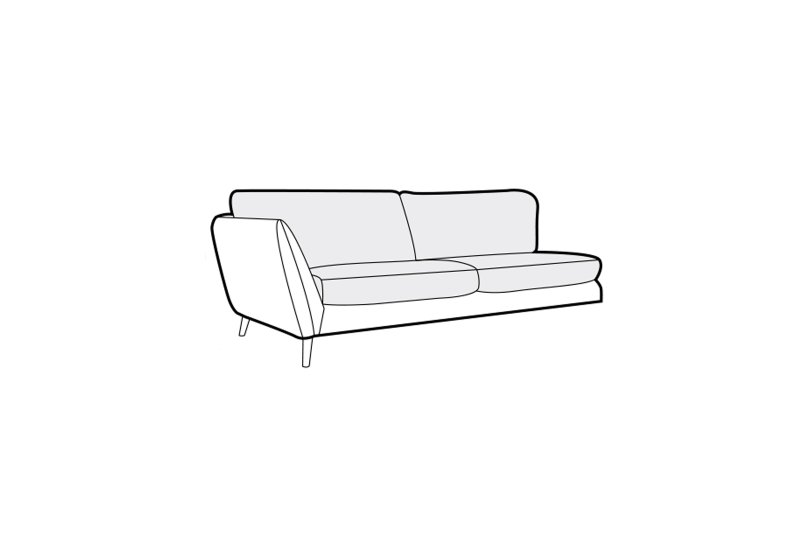 Steffi 1 Arm 3 Searer Sofa - Line Art