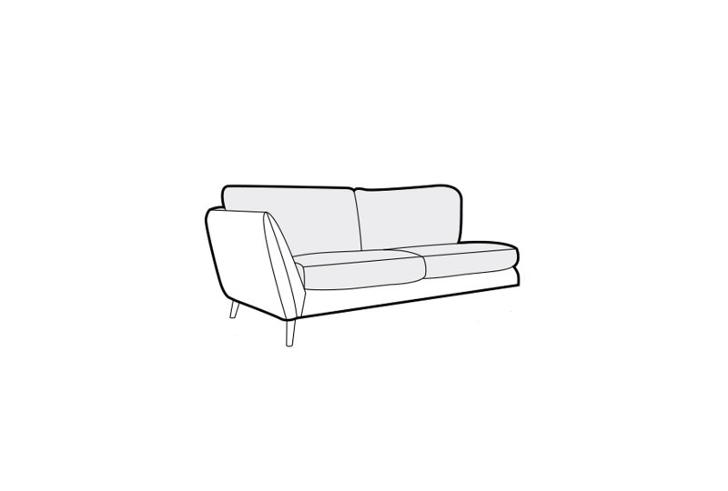 Steffi 1 Arm 2 Seater Sofa - Line Art