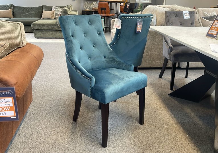 Clearance Hollie Dining Chair Blue