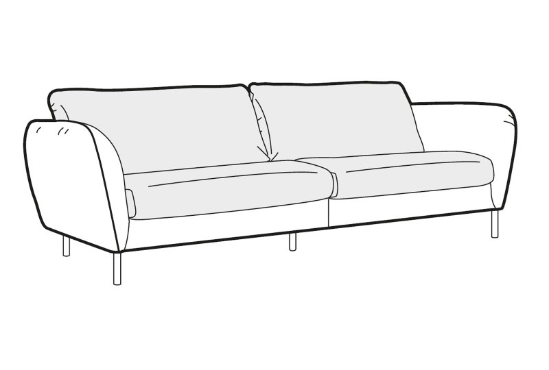 Eden XL 3 Seater Sofa Split (2 Seats) Sofa