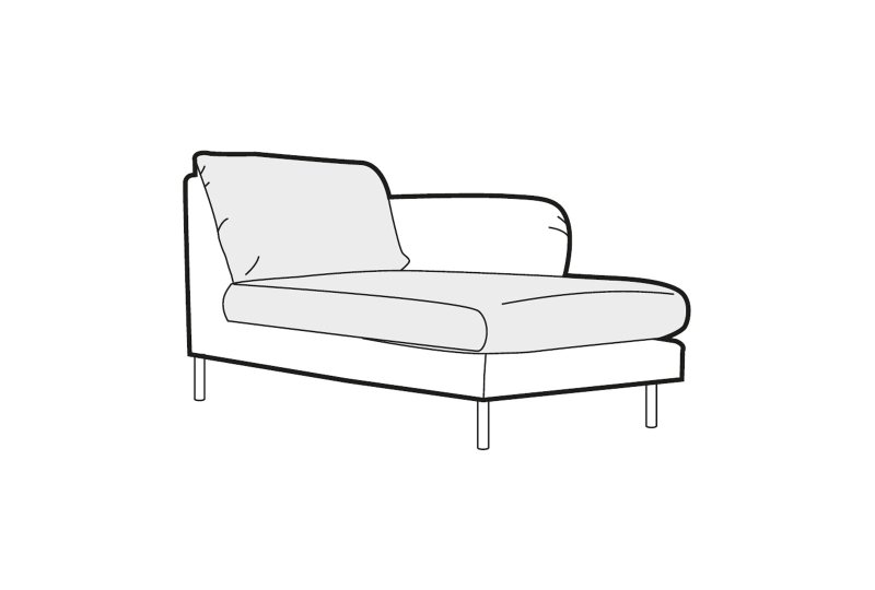 Eden Chaise Lounge Unit 1 Arm