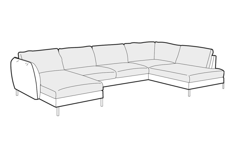 Eden U Shape Chaise Group Sofa