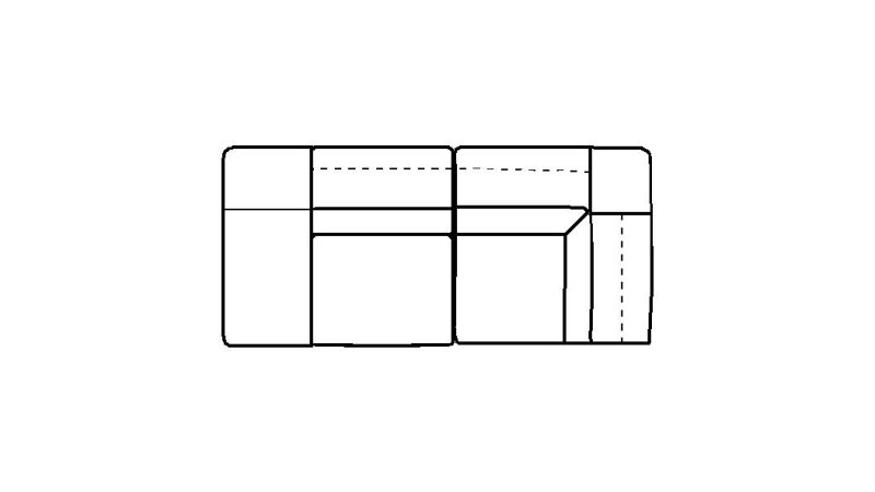 Mallory Corner W/ Terminal End Unit - Line Art