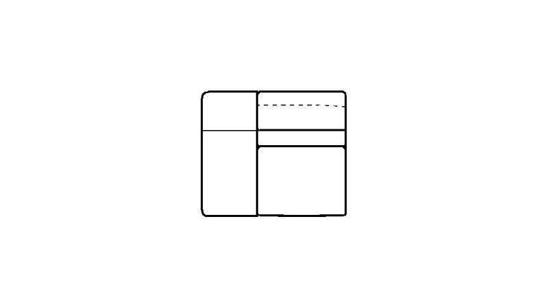 Mallory Chair W/ Terminal End Unit - Line Art