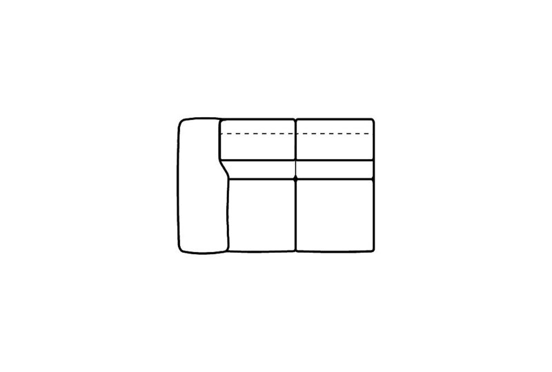 Mallory 1 Arm 2 Seater - Line Art