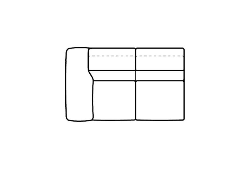 Mallory 1 Arm 2.5 Seater - Line Art