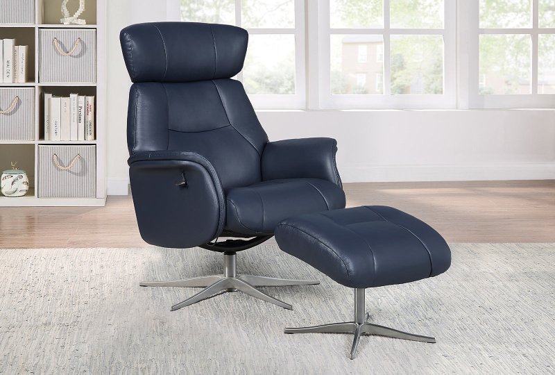 GFA - Global Furniture Alliance Munich Swivel Recliner with Footstool