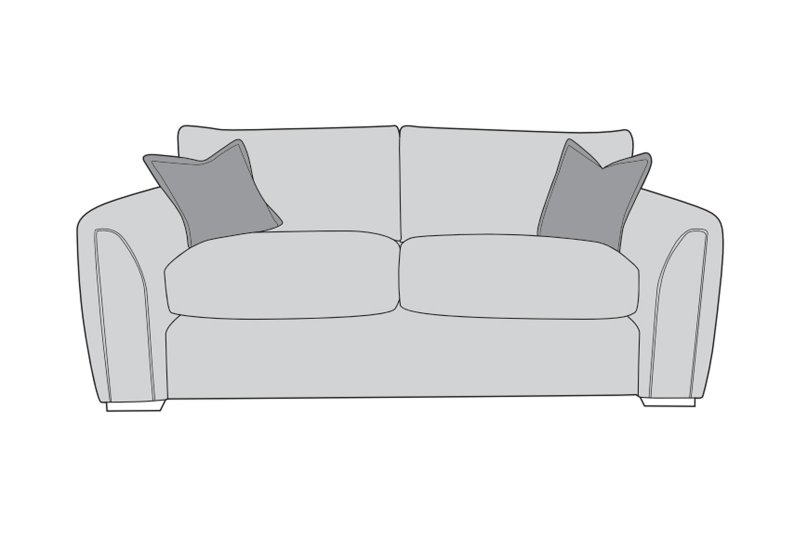 Umbra 3 Seater Sofa Standard Back Line Art