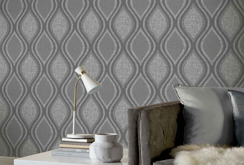 Esselle Retail Limited Curve Charcoal Wallpaper