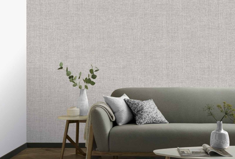 Esselle Retail Limited Luxe Hessian Mid Grey Wallpaper