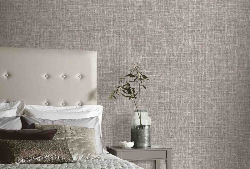 Esselle Retail Limited Luxe Hessian Mink Wallpaper