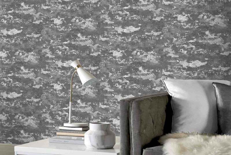 Esselle Retail Limited Patina Grey/Silver Wallpaper