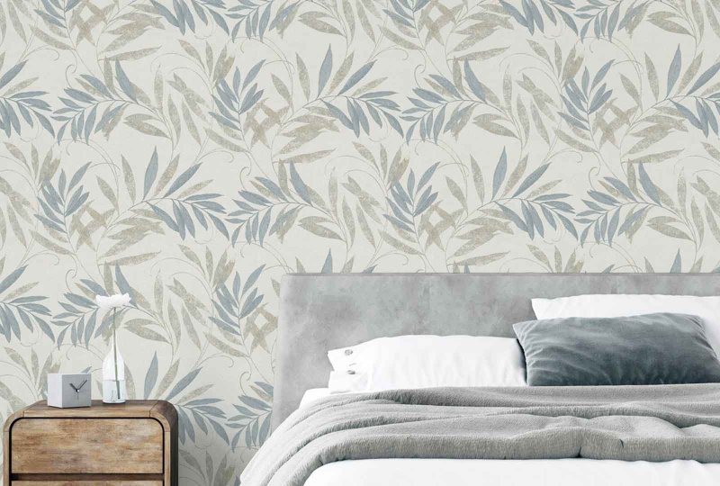 Esselle Retail Limited Luxury Leaf Natural Grey Wallpaper