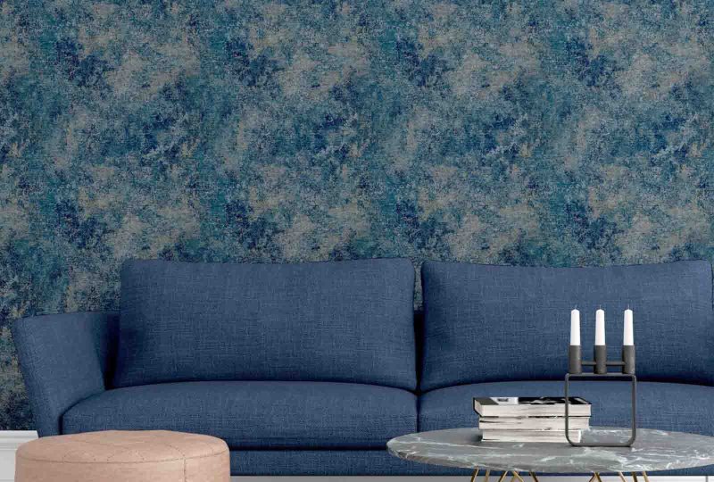 Esselle Retail Limited Modern Raffia Navy & Natural Wallpaper