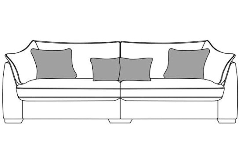 Alpha Designs Haldren 4 Seater Sofa