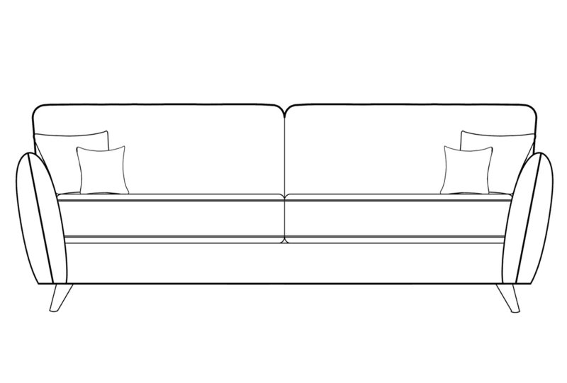 Penton 4 Seater Sofa - Line Art