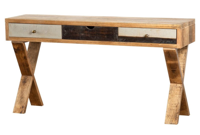 Remus Industrial Console Table With Cross Leg